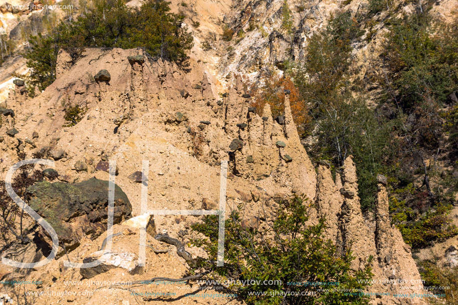 Amazing Autumn Landscape of Rock Formation Devil"s town in Radan Mountain, Serbia