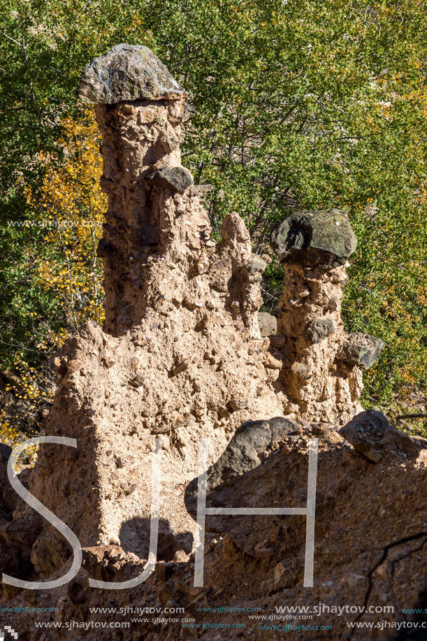 Amazing Autumn Landscape of Rock Formation Devil"s town in Radan Mountain, Serbia