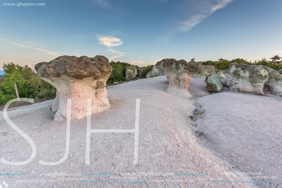Rock formation Stone Mushrooms near Beli plast village, Kardzhali Region, Bulgaria