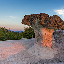 Rock formation Stone Mushrooms near Beli plast village, Kardzhali Region, Bulgaria