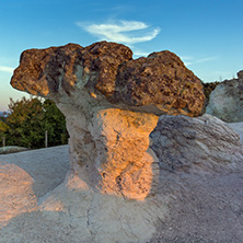 Rock formation Stone Mushrooms near Beli plast village, Kardzhali Region, Bulgaria