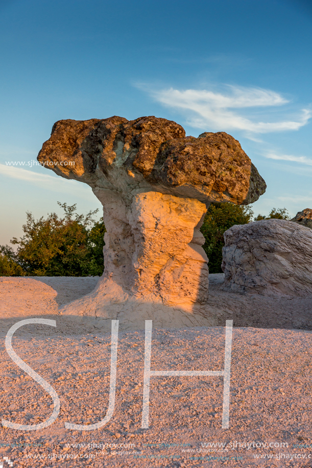 Rock formation Stone Mushrooms near Beli plast village, Kardzhali Region, Bulgaria