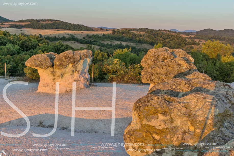 Rock formation Stone Mushrooms near Beli plast village, Kardzhali Region, Bulgaria