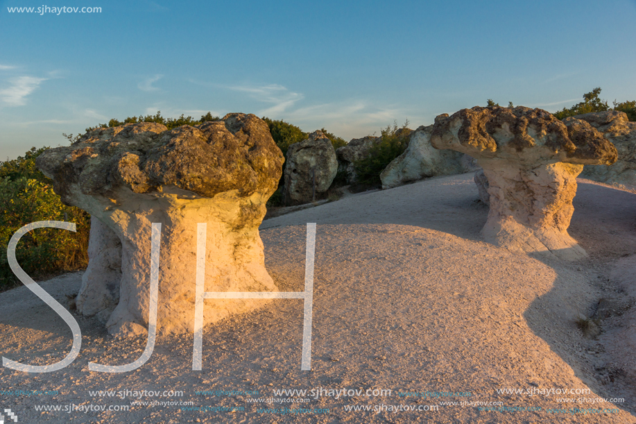 Rock formation Stone Mushrooms near Beli plast village, Kardzhali Region, Bulgaria