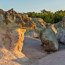 Rock formation Stone Mushrooms near Beli plast village, Kardzhali Region, Bulgaria