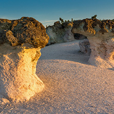 Rock formation Stone Mushrooms near Beli plast village, Kardzhali Region, Bulgaria