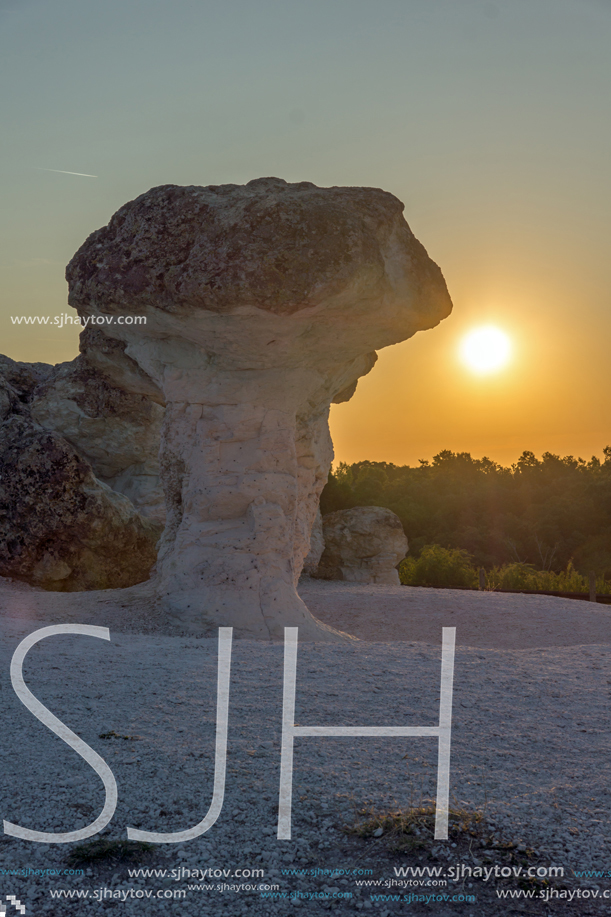 Rock formation Stone Mushrooms near Beli plast village, Kardzhali Region, Bulgaria