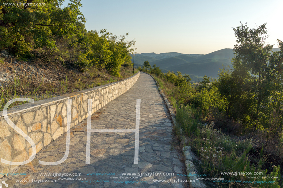 Sunrise view of The ancient Thracian city of Perperikon, Kardzhali Region, Bulgaria