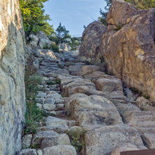 Sunrise view of The ancient Thracian city of Perperikon, Kardzhali Region, Bulgaria