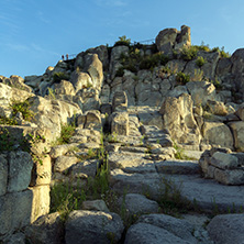 Sunrise view of The ancient Thracian city of Perperikon, Kardzhali Region, Bulgaria