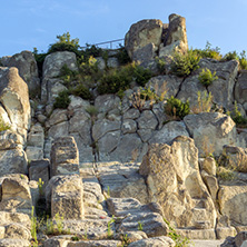 Sunrise view of The ancient Thracian city of Perperikon, Kardzhali Region, Bulgaria