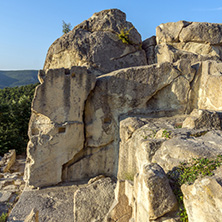 Sunrise view of The ancient Thracian city of Perperikon, Kardzhali Region, Bulgaria