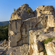 Sunrise view of The ancient Thracian city of Perperikon, Kardzhali Region, Bulgaria