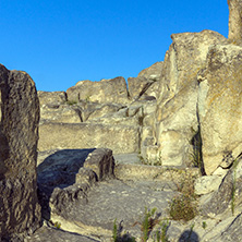 Sunrise view of The ancient Thracian city of Perperikon, Kardzhali Region, Bulgaria