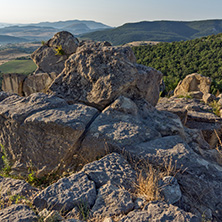 Sunrise view of The ancient Thracian city of Perperikon, Kardzhali Region, Bulgaria