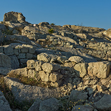 Sunrise view of The ancient Thracian city of Perperikon, Kardzhali Region, Bulgaria