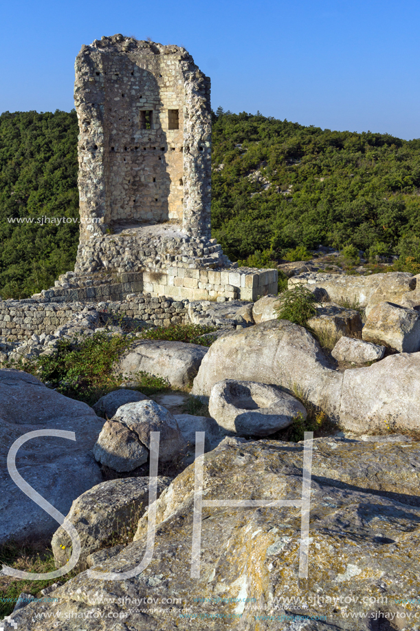 Sunrise view of The ancient Thracian city of Perperikon, Kardzhali Region, Bulgaria