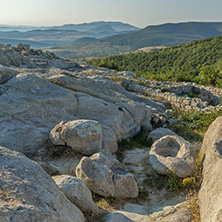 Sunrise view of The ancient Thracian city of Perperikon, Kardzhali Region, Bulgaria