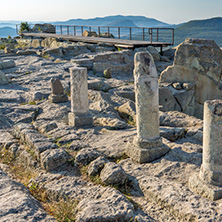 Sunrise view of The ancient Thracian city of Perperikon, Kardzhali Region, Bulgaria