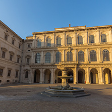 ROME, ITALY - JUNE 24, 2017: Sunset view of Palazzo Barberini - National Gallery of Ancient Art in Rome, Italy