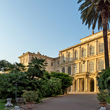 ROME, ITALY - JUNE 24, 2017: Sunset view of Palazzo Barberini - National Gallery of Ancient Art in Rome, Italy