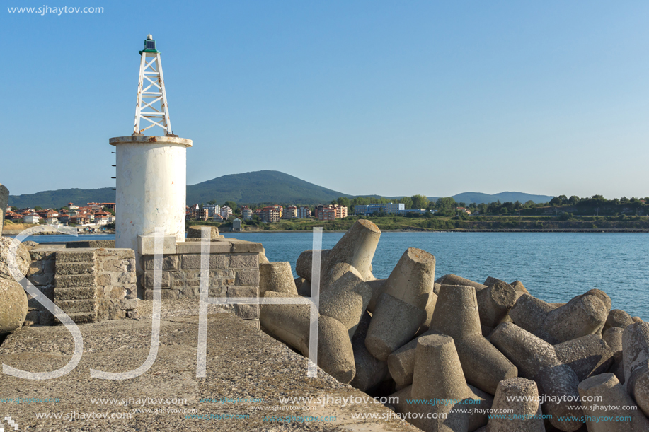 Breakwater on the port of town of Tsarevo, Burgas Region, Bulgaria