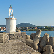 Breakwater on the port of town of Tsarevo, Burgas Region, Bulgaria