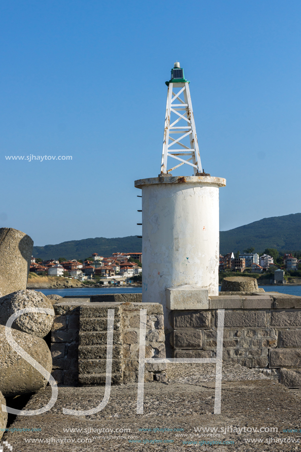 Breakwater on the port of town of Tsarevo, Burgas Region, Bulgaria