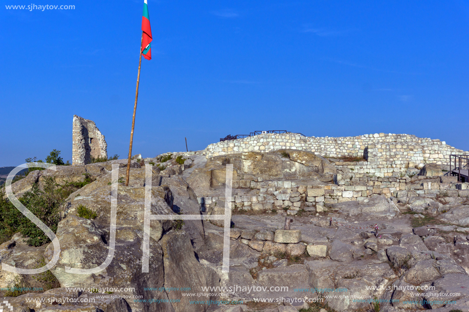 Sunrise view of The ancient Thracian city of Perperikon, Kardzhali Region, Bulgaria