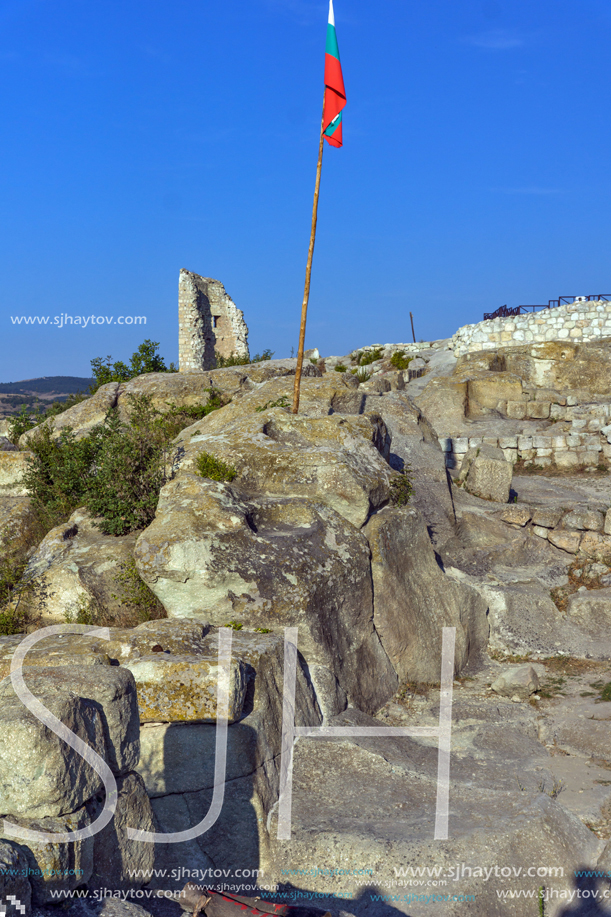 Sunrise view of The ancient Thracian city of Perperikon, Kardzhali Region, Bulgaria