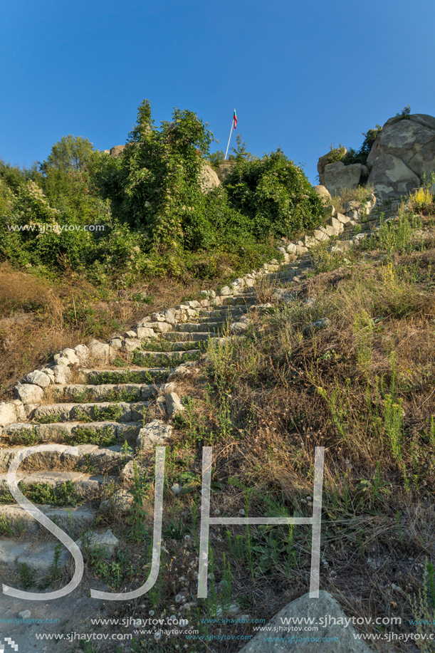 Sunrise view of The ancient Thracian city of Perperikon, Kardzhali Region, Bulgaria