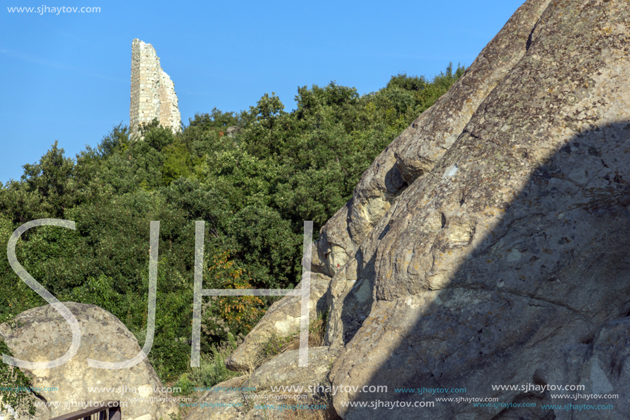 Sunrise view of The ancient Thracian city of Perperikon, Kardzhali Region, Bulgaria