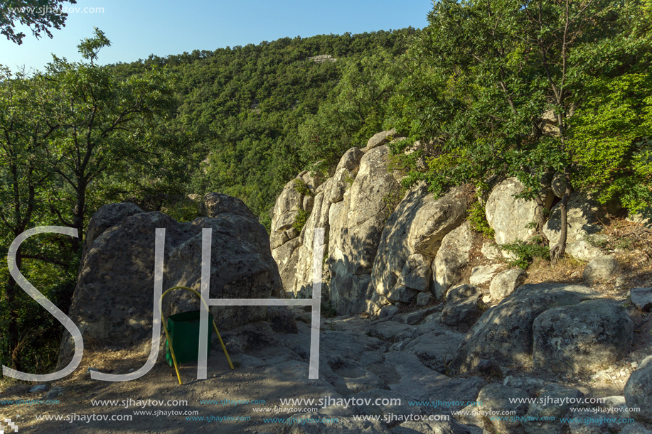 Sunrise view of The ancient Thracian city of Perperikon, Kardzhali Region, Bulgaria