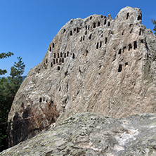 Antique Thracian Sanctuary Eagle Rocks near town of Ardino, Kardzhali Region, Bulgaria