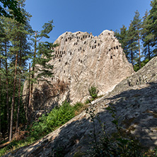 Antique Thracian Sanctuary Eagle Rocks near town of Ardino, Kardzhali Region, Bulgaria