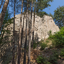 Antique Thracian Sanctuary Eagle Rocks near town of Ardino, Kardzhali Region, Bulgaria