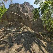 Antique Thracian Sanctuary Eagle Rocks near town of Ardino, Kardzhali Region, Bulgaria