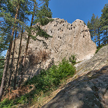 Antique Thracian Sanctuary Eagle Rocks near town of Ardino, Kardzhali Region, Bulgaria