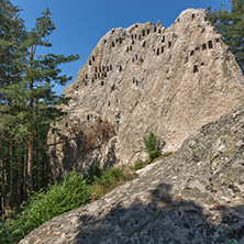 Antique Thracian Sanctuary Eagle Rocks near town of Ardino, Kardzhali Region, Bulgaria