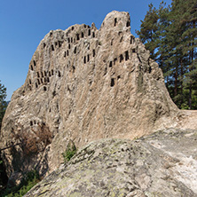 Antique Thracian Sanctuary Eagle Rocks near town of Ardino, Kardzhali Region, Bulgaria