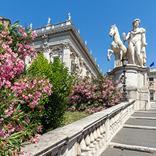 ROME, ITALY - JUNE 23, 2017: Amazing view of Capitoline Museums in city of Rome, Italy