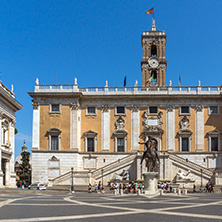 ROME, ITALY - JUNE 23, 2017: Amazing view of Capitoline Museums in city of Rome, Italy