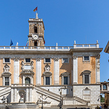 ROME, ITALY - JUNE 23, 2017: Amazing view of Capitoline Museums in city of Rome, Italy