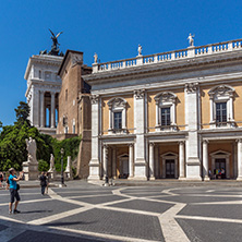 ROME, ITALY - JUNE 23, 2017: Amazing view of Capitoline Museums in city of Rome, Italy