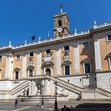 ROME, ITALY - JUNE 23, 2017: Amazing view of Capitoline Museums in city of Rome, Italy