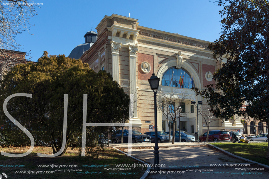 MADRID, SPAIN - JANUARY 21, 2018:  National Museum of Natural Sciences at Paseo de la Castellana street in City of Madrid, Spain