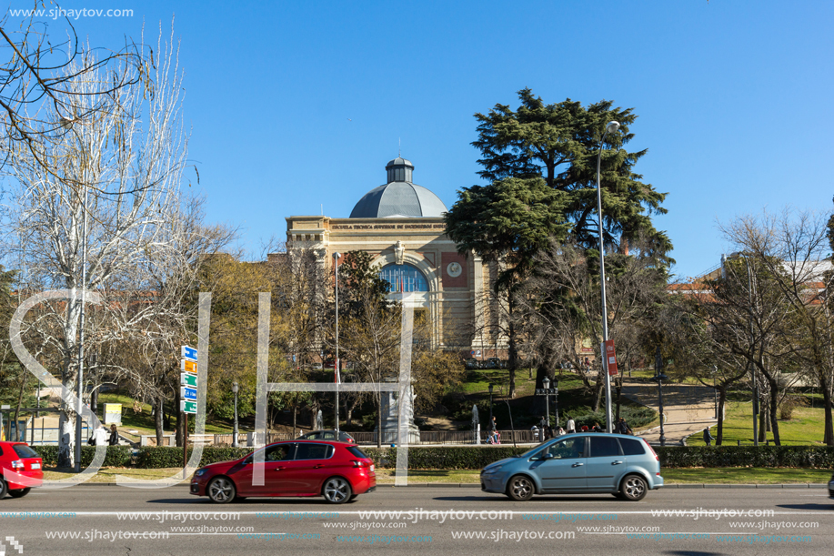 MADRID, SPAIN - JANUARY 21, 2018:  National Museum of Natural Sciences at Paseo de la Castellana street in City of Madrid, Spain