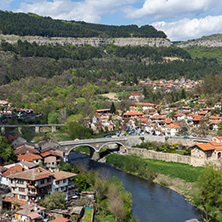 VELIKO TARNOVO, BULGARIA - 9 APRIL 2017: Ruins of The capital city of the Second Bulgarian Empire medieval stronghold Tsarevets, Veliko Tarnovo, Bulgaria