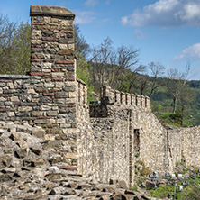 VELIKO TARNOVO, BULGARIA - 9 APRIL 2017: Ruins of The capital city of the Second Bulgarian Empire medieval stronghold Tsarevets, Veliko Tarnovo, Bulgaria