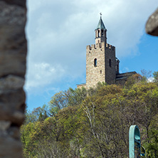 VELIKO TARNOVO, BULGARIA - 9 APRIL 2017: Ruins of The capital city of the Second Bulgarian Empire medieval stronghold Tsarevets, Veliko Tarnovo, Bulgaria